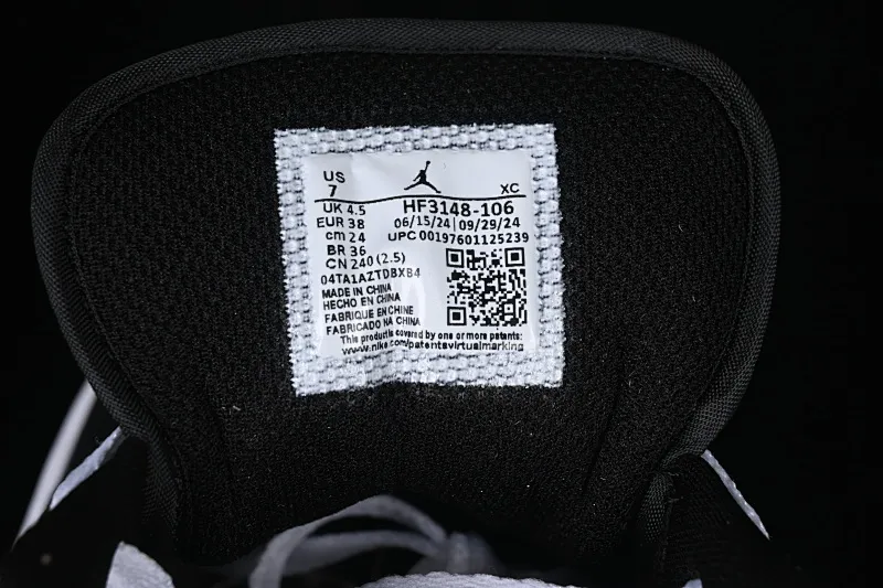 All categories Air Jordan Jordan series basketball shoes Air Jordan 1 Low Air Jordan 1 Low AJ1 Joe 1 gray white black hook low-top cultural casual sneakers HF3148-106
